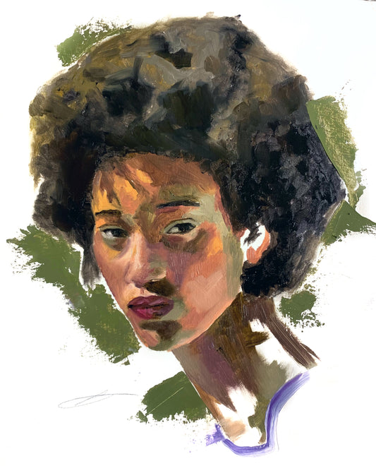 Framed "Olive" original painting