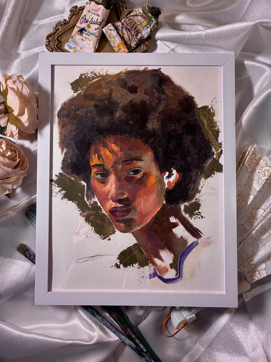 Framed "Olive" original painting