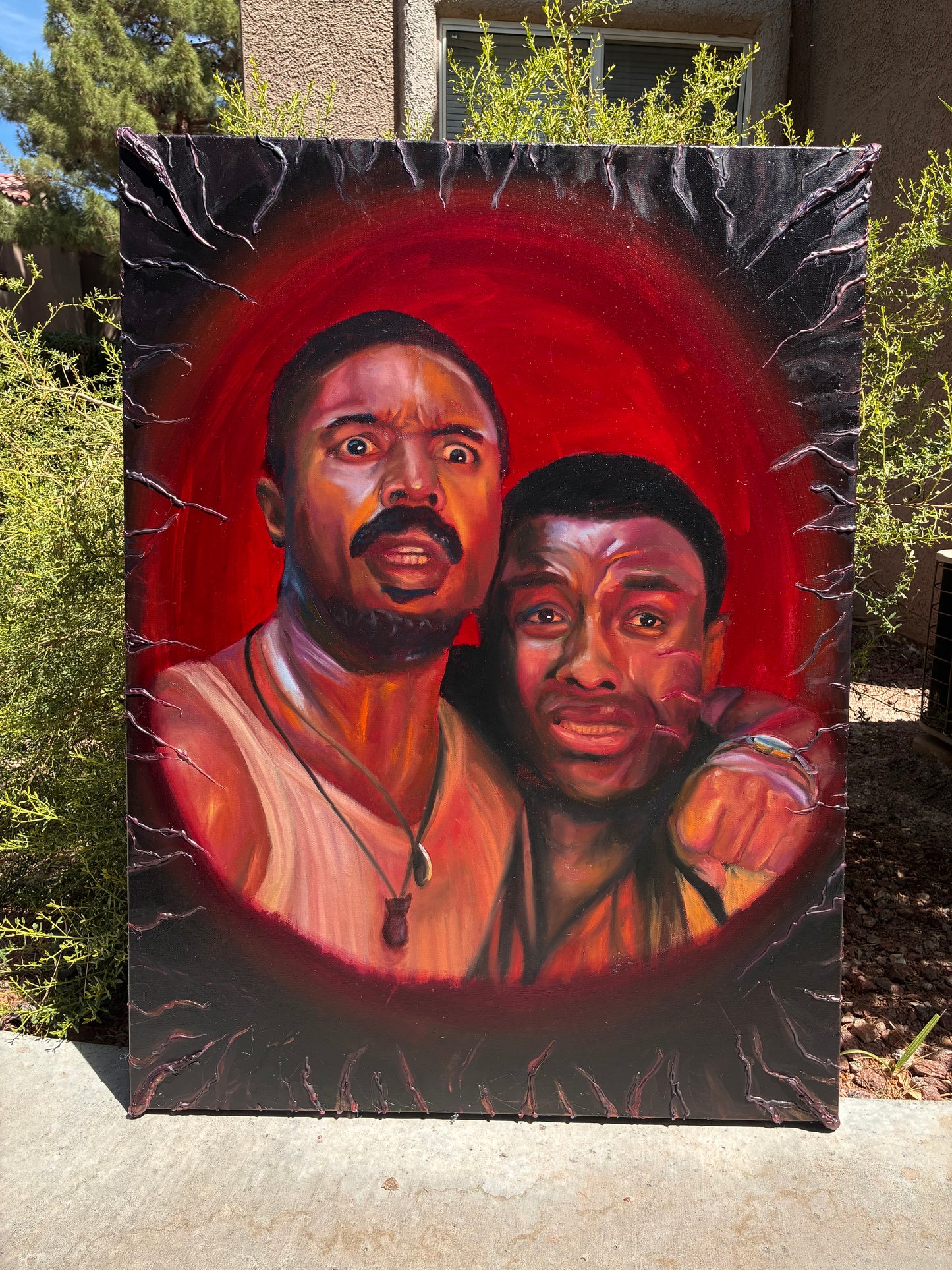 "Smoke & Sammie" Original oil painting